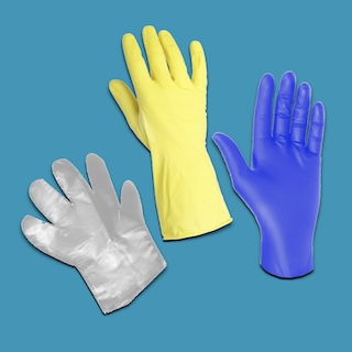 Upratovovacie pomôcky, rukavice, handry, kefy, mopy