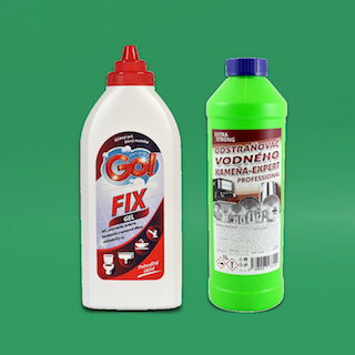 na vodný kameň a hrdzu