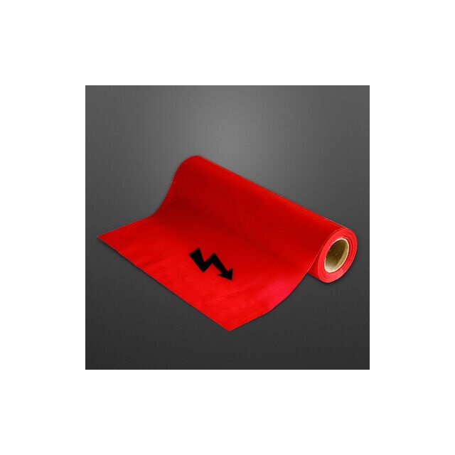 Výstražná fólia červená + blesk 300 x 0.040 mm 20 m