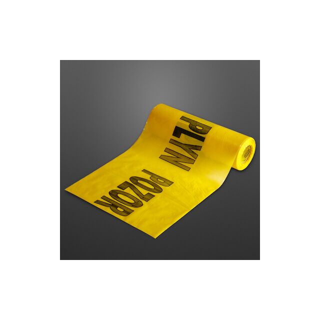 Výstražná fólia žltá + pozor plyn 300 x 0.040 mm 100 m