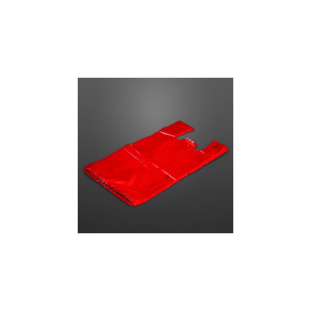 Mikroténová taška košieľka červená 300 + 170 x 540 / 0.011 mm 10 kg 50 ks