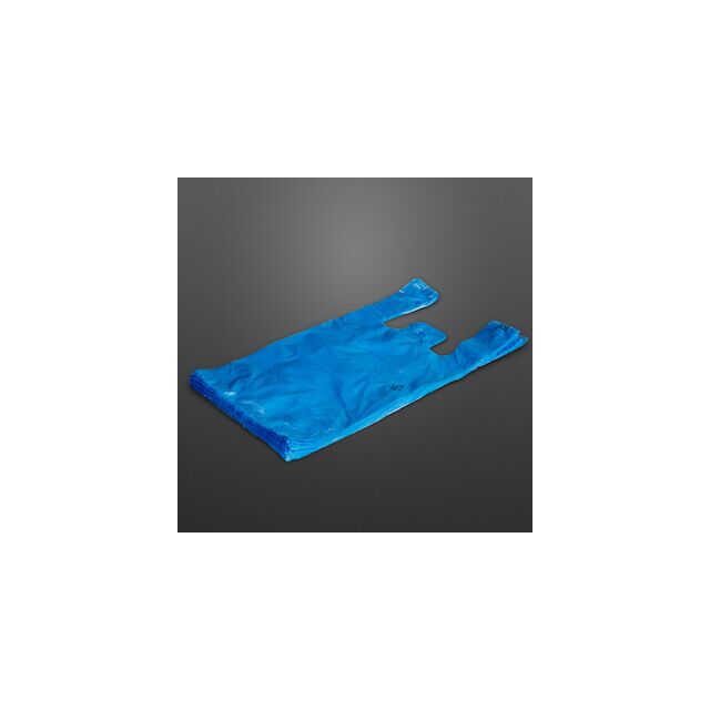 Mikroténová taška košieľka modrá 300 + 170 x 540 / 0.011 mm 10 kg 50 ks