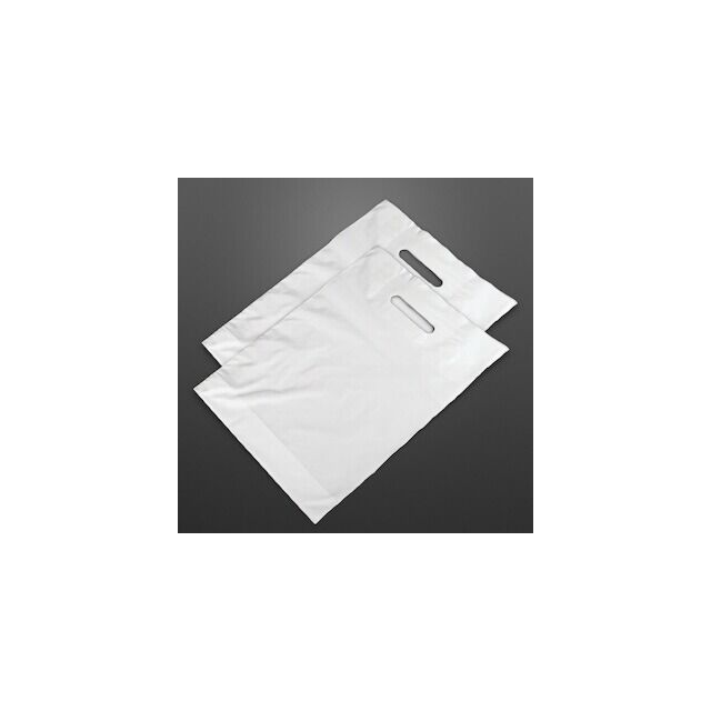 Igelitové tašky s priehmatom biele