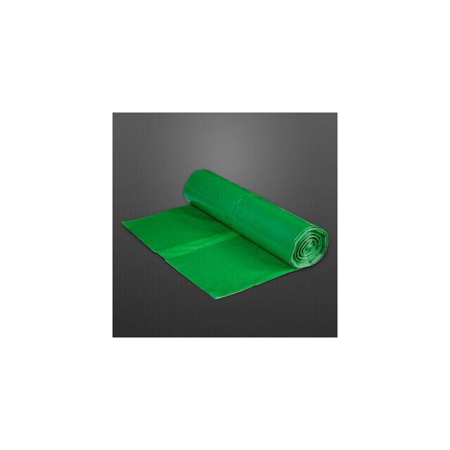 Plastové vrecia RECYKLÁT 120 litrov zelené 700 x 1100 / 0.030 mm / Typ 40 rolka 25 ks