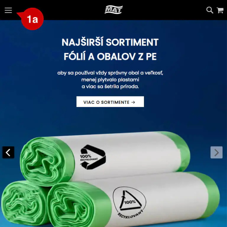 Ako sa zaregistrovať a vytvoriť zákaznícky účet v eshope MAT-obaly