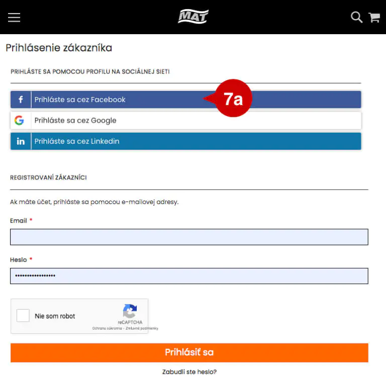 Ako sa zaregistrovať a vytvoriť zákaznícky účet v eshope MAT-obaly