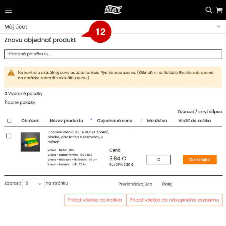 Firemný zákaznícky účet v eshope MAT-obaly pomáha šetriť čas a peniaze pri nákupe