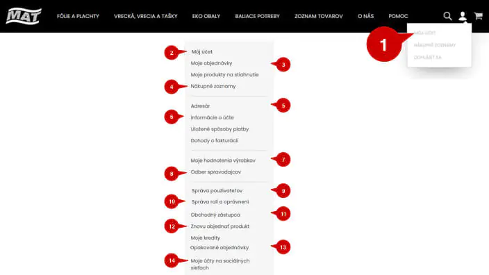 Firemný zákaznícky účet v eshope MAT-obaly pomáha šetriť čas a peniaze pri nákupe