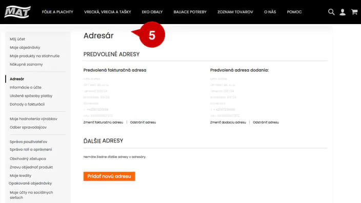 Firemný zákaznícky účet v eshope MAT-obaly pomáha šetriť čas a peniaze pri nákupe