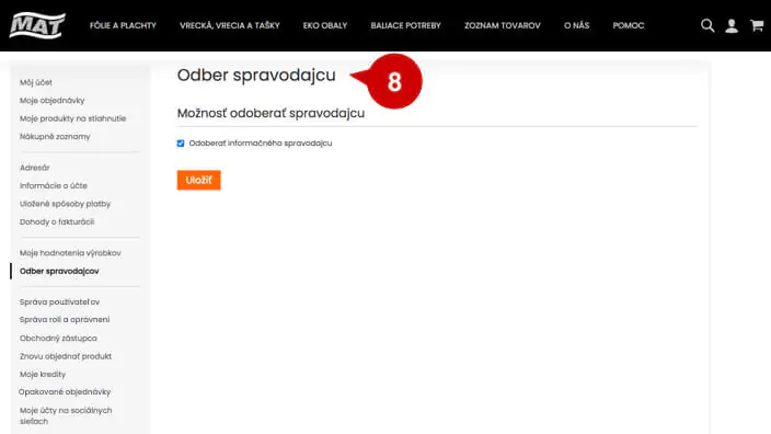 Firemný zákaznícky účet v eshope MAT-obaly pomáha šetriť čas a peniaze pri nákupe