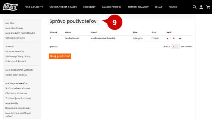 Firemný zákaznícky účet v eshope MAT-obaly pomáha šetriť čas a peniaze pri nákupe