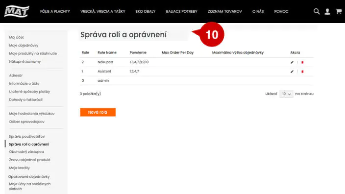 Firemný zákaznícky účet v eshope MAT-obaly pomáha šetriť čas a peniaze pri nákupe