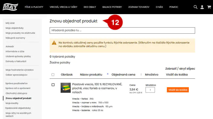 Firemný zákaznícky účet v eshope MAT-obaly pomáha šetriť čas a peniaze pri nákupe